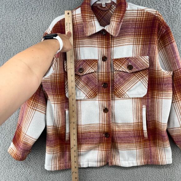 Workshop republic Clothing Plaid Shacket oversized with pockets - Picture 5 of 8